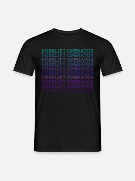 Staplerfahrer Gabelstaplerfahrer Retro - Männer T-Shirt - Schwarz