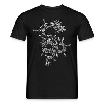 Quetzalcoatl Aztekische Maya Gefiederte Schlange - Männer T-Shirt - Schwarz - Vorne - AI Model Male 178 light (178cm)