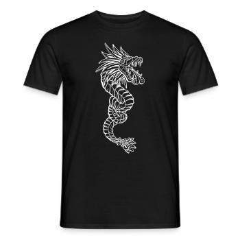 Quetzalcoatl Aztekische Maya Gefiederte Schlange - Männer T-Shirt - Schwarz - Vorne - AI Model Male 178 light (178cm)