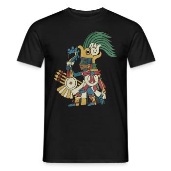 Huitzilopochtli Aztec God Aztec Mythology Maya - Men's T-Shirt - black - Front - AI Model Male 178 light (178cm)
