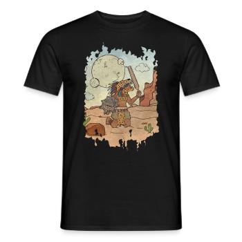 Azteken-Jaguar-Krieger Maya-Inka - Männer T-Shirt - Schwarz - Vorne - AI Model Male 178 light (178cm)