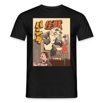 Kaiju Panda Japanese Monster Gift - Men's T-Shirt - black - Front - AI Model Male 178 light (178cm)