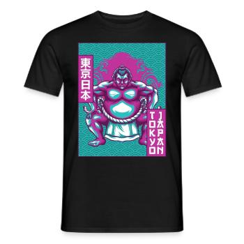 Sumo Wrestler Sumo Wrestling Tokyo Japon Cadeau - T-shirt homme - noir - Devant - AI Model Male 178 light (178cm)
