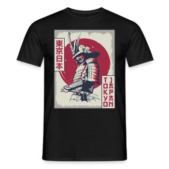 Samurai Tokyo Japan Japanese Aesthetics Gift - Men's T-Shirt - black - Front - AI Model Male 178 light (178cm)