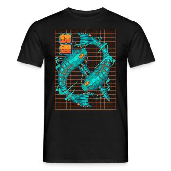 Cyborg Koi Fisch Cyber Punk Cyber Ästhetisches Ges - Männer T-Shirt - Schwarz - Vorne - AI Model Male 178 light (178cm)