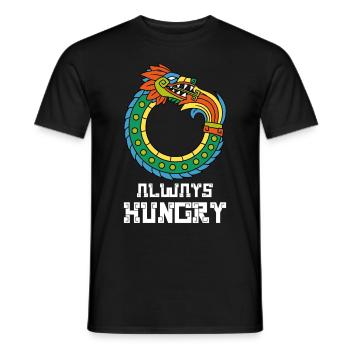 Quetzalcoatl Ouroboros Alte aztekische Schlange Ma - Männer T-Shirt - Schwarz - Vorne - AI Model Male 178 light (178cm)
