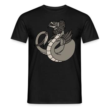 Quetzalcoatl Azteken Gefiederte Schlange Maya Inka - Männer T-Shirt - Schwarz - Vorne - AI Model Male 178 light (178cm)
