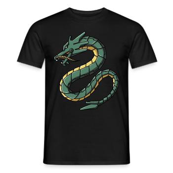 Cyborg Japanischer Drache Cyber Punk Cyber Ästheti - Männer T-Shirt - Schwarz - Vorne - AI Model Male 178 light (178cm)