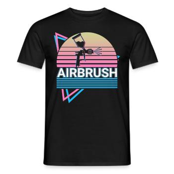 Airbrush Spray Paint Retro Gift - Men's T-Shirt - black - Front - AI Model Male 178 light (178cm)