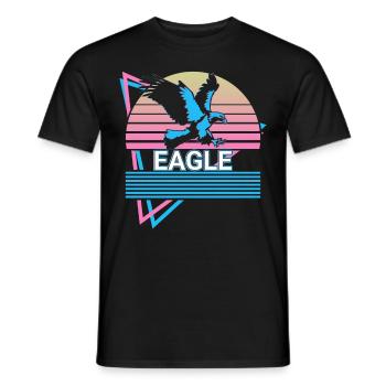 Eagle Retro Gift - Men's T-Shirt - black - Front - AI Model Male 178 light (178cm)