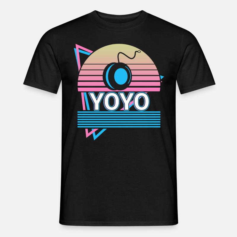 Yoyo Retro Geschenk - Männer T-Shirt - Schwarz