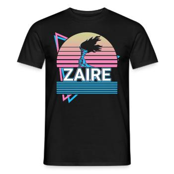 Zaire Kongo Kongolese Retro Geschenk - Männer T-Shirt - Schwarz - Vorne - AI Model Male 178 light (178cm)