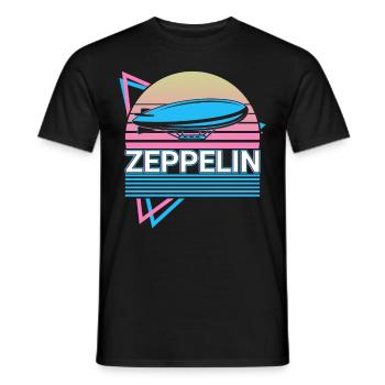 Zeppelin Airship Airship Retro Gift - Men's T-Shirt - black - Front - AI Model Male 178 light (178cm)