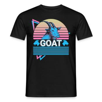Cadeau Rétro Chèvre - T-shirt homme - noir - Devant - AI Model Male 178 light (178cm)