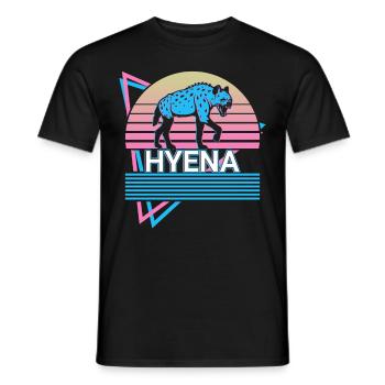 Hyena Retro Cadeau - T-shirt homme - noir - Devant - AI Model Male 178 light (178cm)