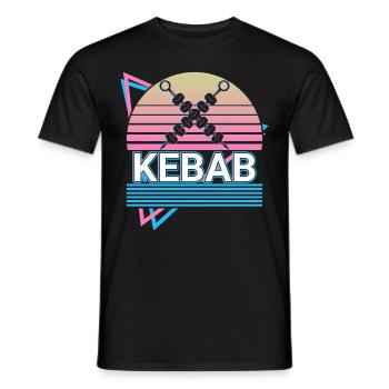 Brochettes de kebab Doner Kebap Retro Gift - T-shirt homme - noir - Devant - AI Model Male 178 light (178cm)