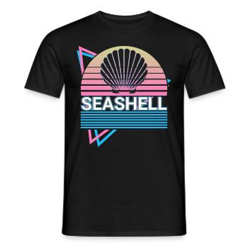 Shell Rétro Cadeau - T-shirt homme - noir - Devant - AI Model Male 178 light (178cm)