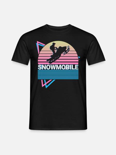 Snowmobile Retro Gift - Men's T-Shirt - black