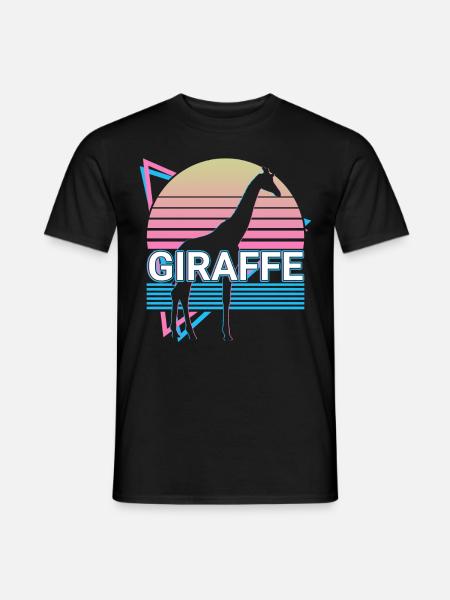 Giraffe Retro Gift - Men's T-Shirt - black