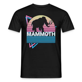 Mammut Elefant Retro Geschenk - Männer T-Shirt - Schwarz - Vorne - AI Model Male 178 light (178cm)