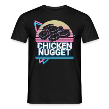 Chicken Nugget Retro Gift - Men's T-Shirt - black - Front - AI Model Male 178 light (178cm)