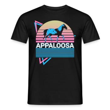 Appaloosa Pferd Retro Geschenk - Männer T-Shirt - Schwarz - Vorne - AI Model Male 178 light (178cm)
