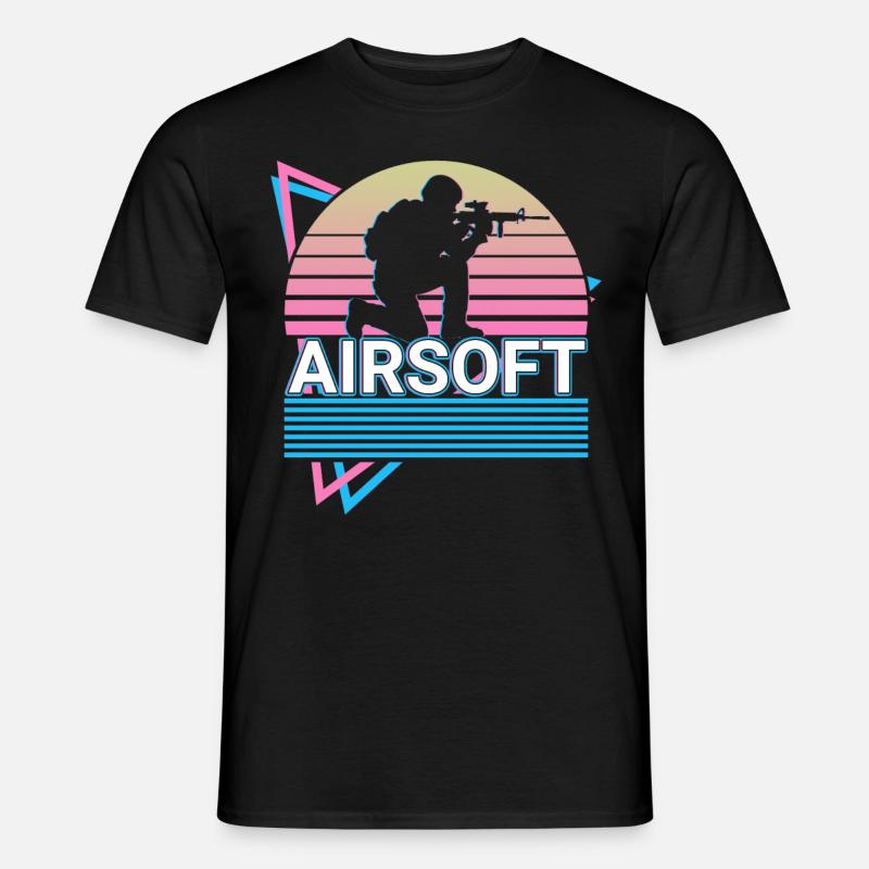 Airsoft Retro Geschenk - Männer T-Shirt - Schwarz
