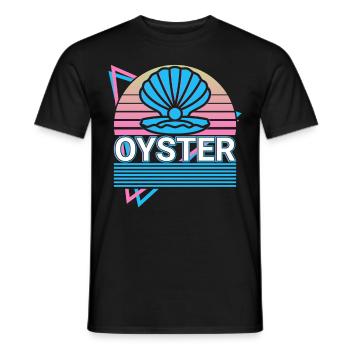 Oyster Pearl Bowl Retro Cadeau - T-shirt homme - noir - Devant - AI Model Male 178 light (178cm)