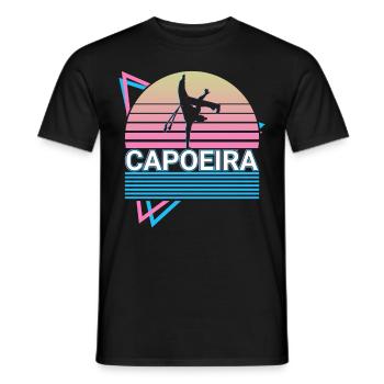 Capoeira Arts Martiaux Brésiliens Rétro Cadeau - T-shirt homme - noir - Devant - AI Model Male 178 light (178cm)