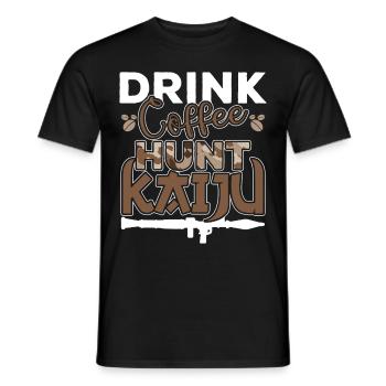 Funny Kaiju Japanese Monster Gift - Men's T-Shirt - black - Front - AI Model Male 178 light (178cm)
