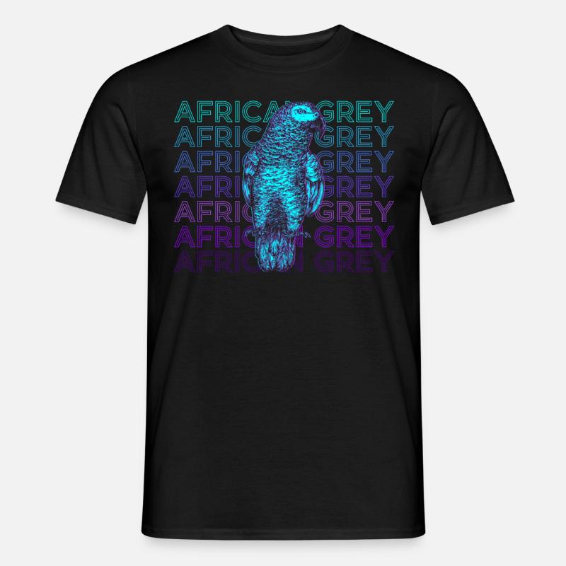 Afrikanischer Graupapagei Retro Geschenk - Männer T-Shirt - Schwarz