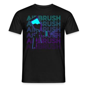Airbrush Spray Paint Retro Gift - Men's T-Shirt - black - Front - AI Model Male 178 light (178cm)