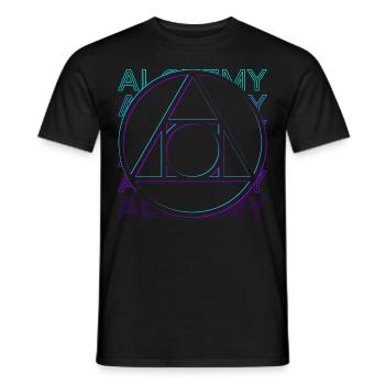 Alchimie Symbole Alchimiste Pierre Philosophale Rétro - T-shirt homme - noir - Devant - AI Model Male 178 light (178cm)