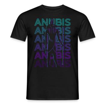 Anubis Dieu égyptien Egypte ancienne Retro Gesche - T-shirt homme - noir - Devant - AI Model Male 178 light (178cm)