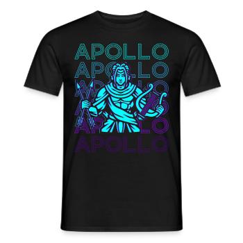 Apollo Griechischer Gott Altes Griechenland Retro - Männer T-Shirt - Schwarz - Vorne - AI Model Male 178 light (178cm)