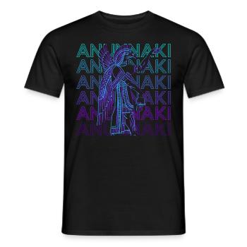 Anunnaki Sumerian God Ancient Deity Retro Ge - Men's T-Shirt - black - Front - AI Model Male 178 light (178cm)