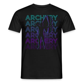 Archery Archer Retro Gift - Men's T-Shirt - black - Front - AI Model Male 178 light (178cm)