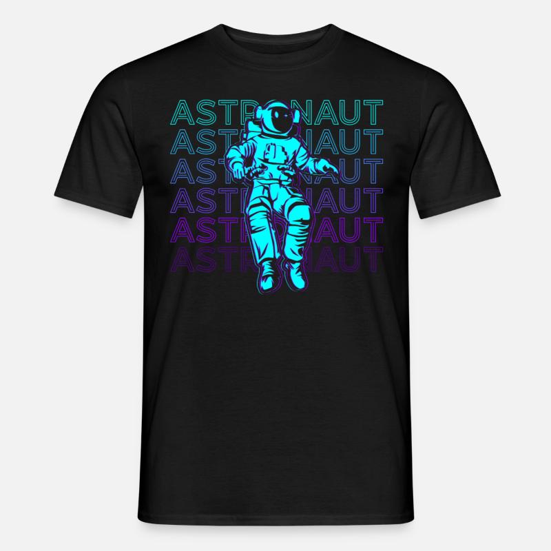 Astronaut Retro Geschenk - Männer T-Shirt - Schwarz