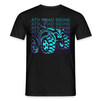 Atv Quad Riding Atv Quad Bike Retro Gift - T-shirt homme - noir - Devant - AI Model Male 178 light (178cm)