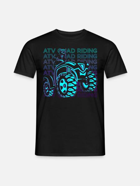 Atv Quad Riding Atv Quad Bike Retro Gift - T-shirt homme - noir