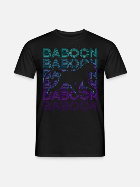 Baboon Retro Gift - Men's T-Shirt - black