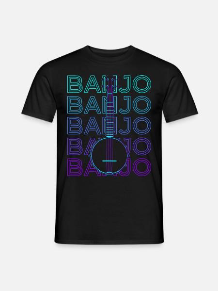 Banjo Guitar Retro Gift - Men's T-Shirt - black