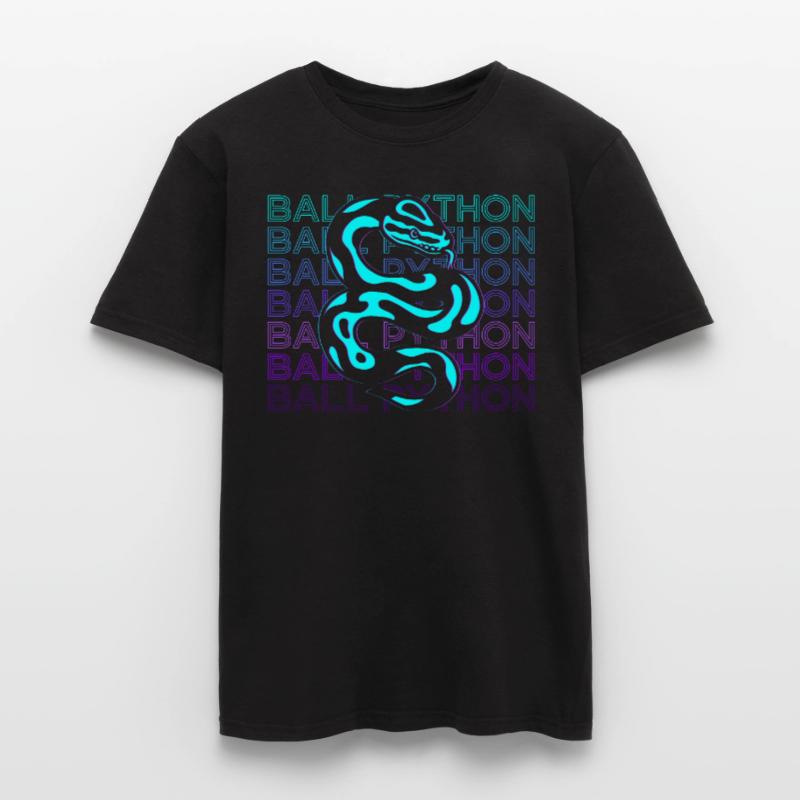 Kugelpython Schlange Retro Geschenk Männer T-Shirt