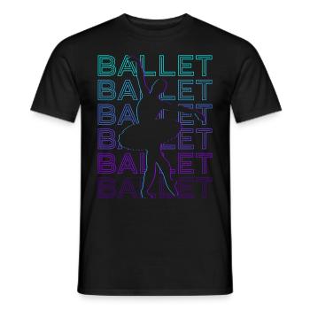 Danseur de ballet Ballet Danse Ballerine Retro Ge - T-shirt homme - noir - Devant - AI Model Male 178 light (178cm)