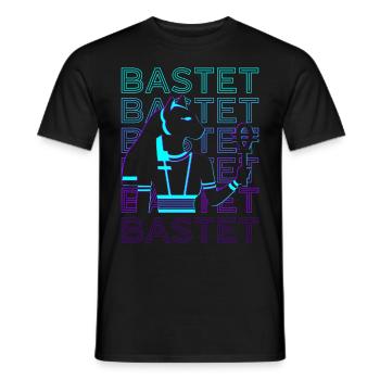 Bastet Déesse égyptienne Chat égyptien Ancient Aeg - T-shirt homme - noir - Devant - AI Model Male 178 light (178cm)