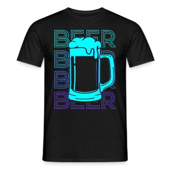 Beer Retro Gift - Men's T-Shirt - black - Front - AI Model Male 178 light (178cm)