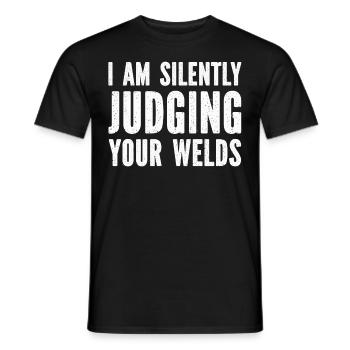 Lustiger Schweißer Schweißer Geschenk - Männer T-Shirt - Schwarz - Vorne - AI Model Male 178 light (178cm)