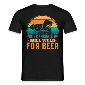 Lustiger Schweißer Schweißer Geschenk - Männer T-Shirt - Schwarz - Vorne - AI Model Male 178 light (178cm)
