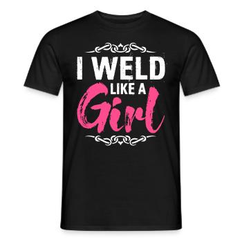 Lustiger Schweißer Schweißer Geschenk - Männer T-Shirt - Schwarz - Vorne - AI Model Male 178 light (178cm)