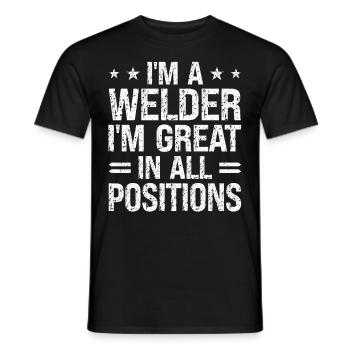 Lustiger Schweißer Schweißer Geschenk - Männer T-Shirt - Schwarz - Vorne - AI Model Male 178 light (178cm)